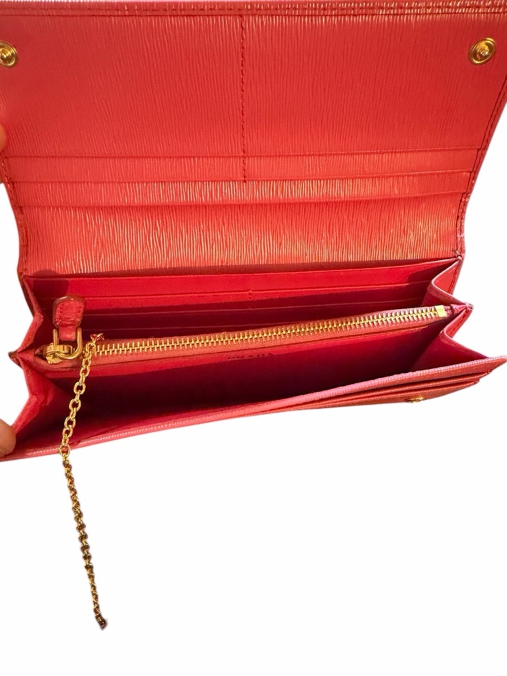 ✨ PRADA Peonia Pink Vitello Move Continental Wallet w/ Removable Insert ✨ - Picture 4 of 10